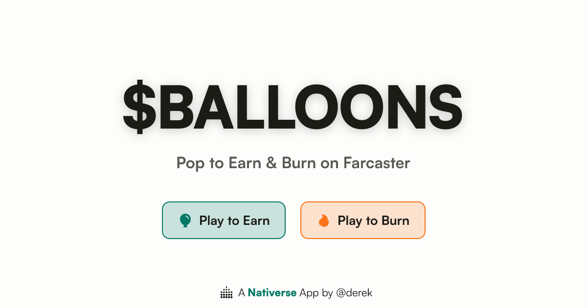 The Balloon App - Farcaster Mini Apps